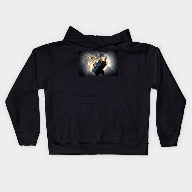 Battery Mishler Chasm in the concrete Kids Hoodie by DlmtleArt